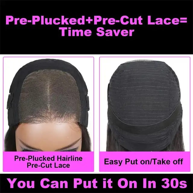 5x5 HD Precut Glueless Wigs on the Go 200-250% Density