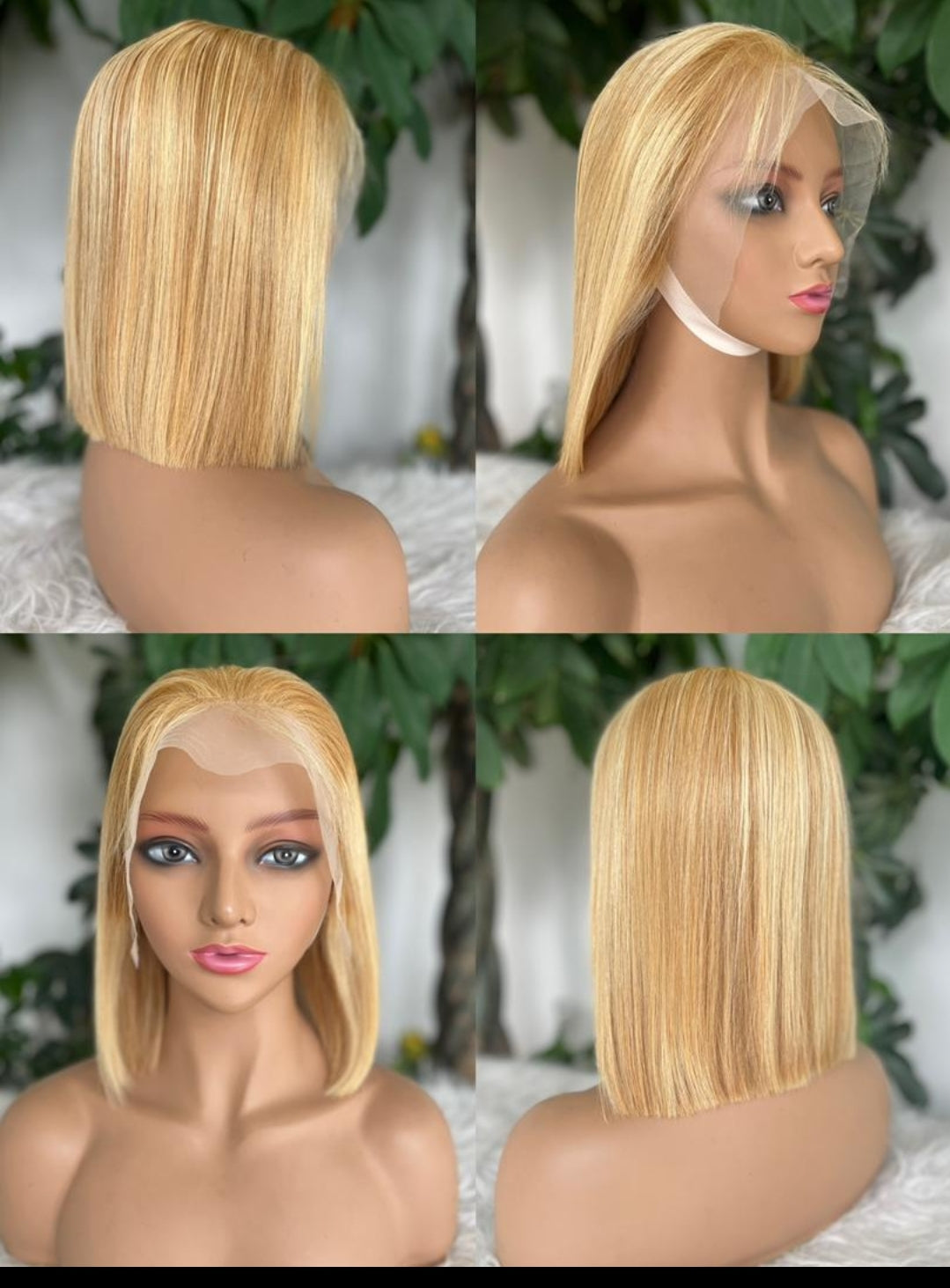 13x6 BOB Transparent Wigs 180% density